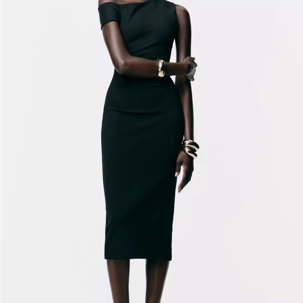 Zara Black Midi Dress